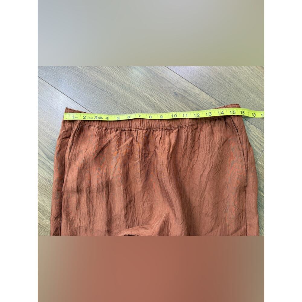 NWT J. Crew Stratus Pant In Textured Satin Toasted Paprika Brown Sz Medium Tall - Picture 11 of 13